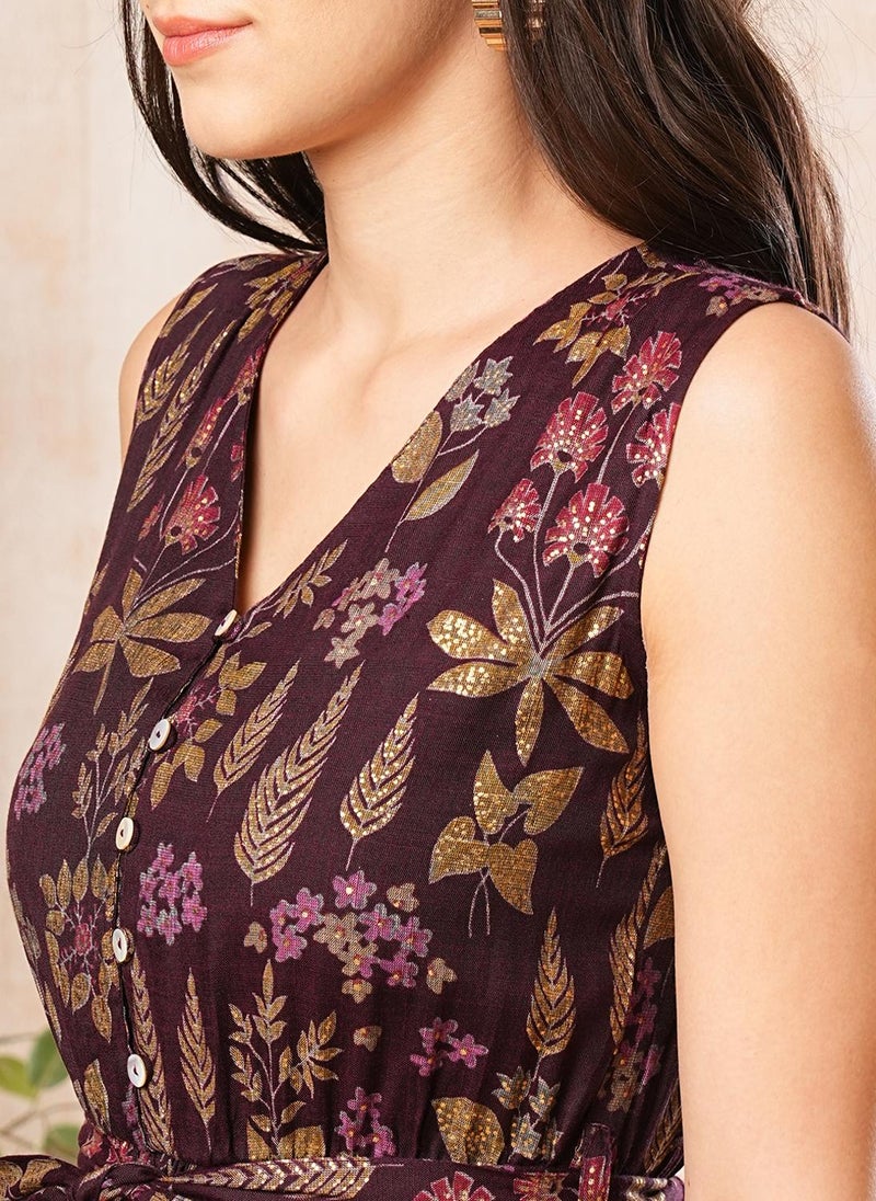 Globus Women Floral Printed Fit & Flare Midi Dress - Image 5